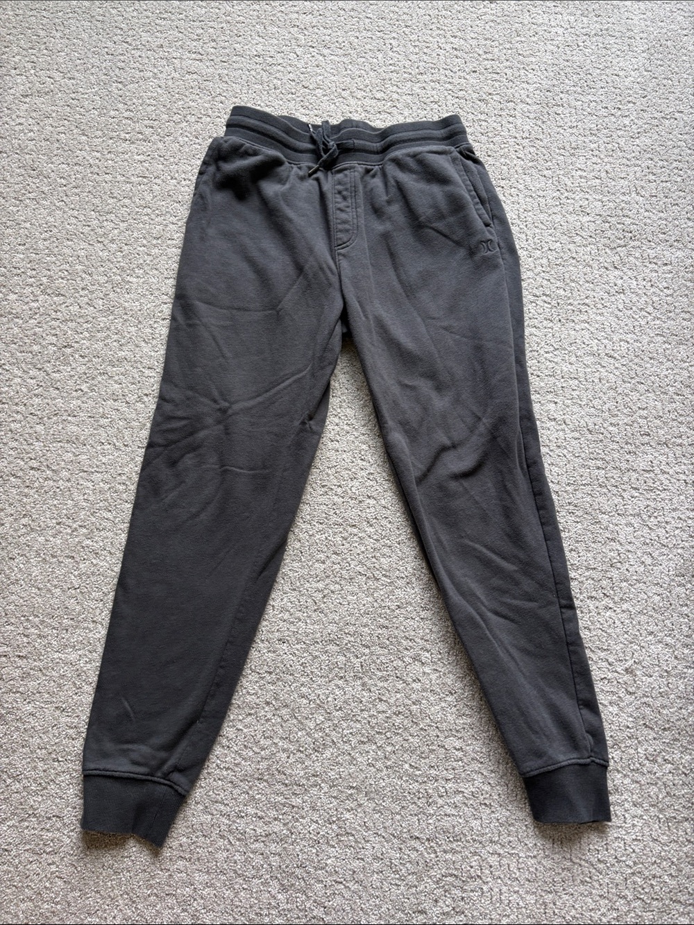 Hurley Men's Charcoal Black Jogger Sweatpants